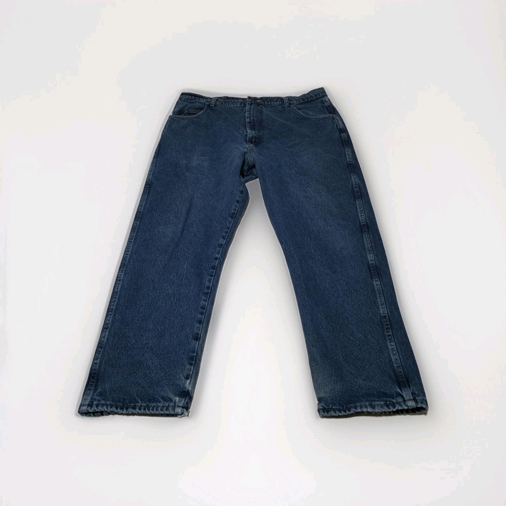 Cabela's Flannel Lined Jeans Men's‎ 42x30 Dark Wash Cotton Denim Straight Leg